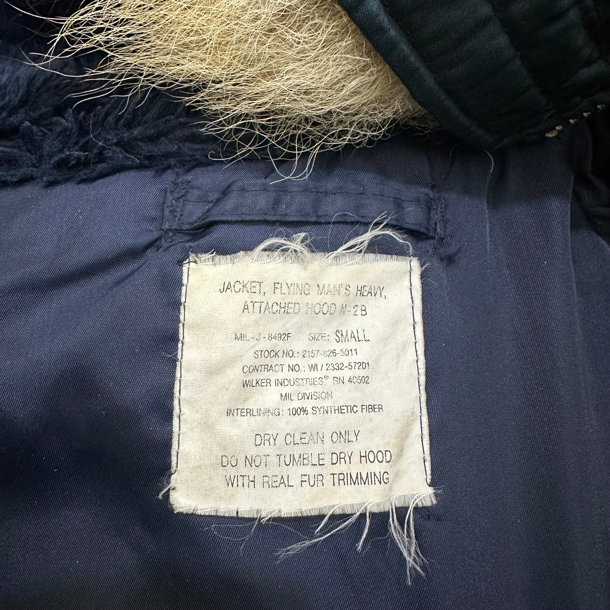 Original USAF N-2B Flying Jacket – 1960s/70s Military Issue – Real Fur Hood