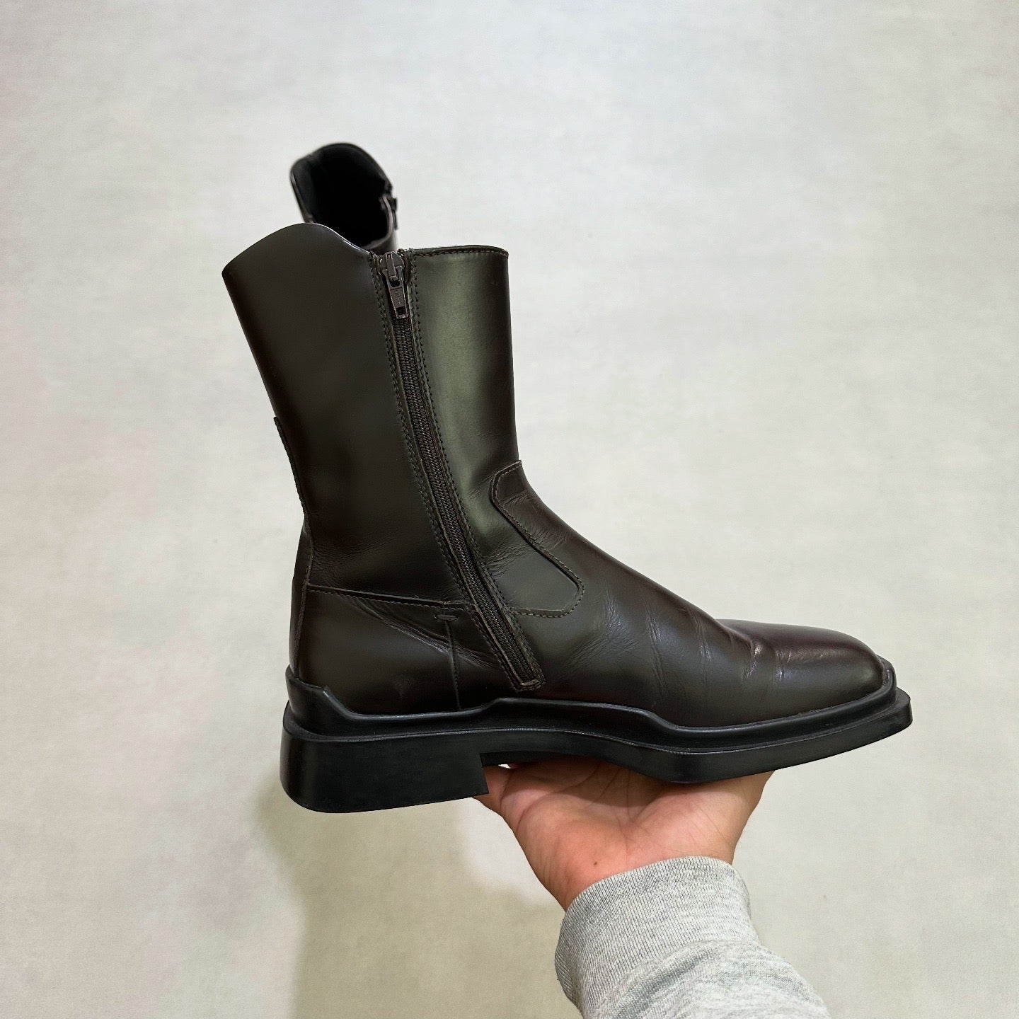 Vtg prada square toe high boots