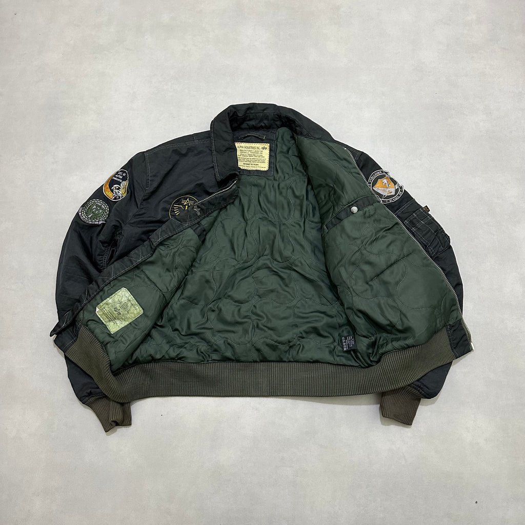 Alpha Industries MA-1 Air Crew Flight Jacket – Patchwork Bomber (Vintage Style)