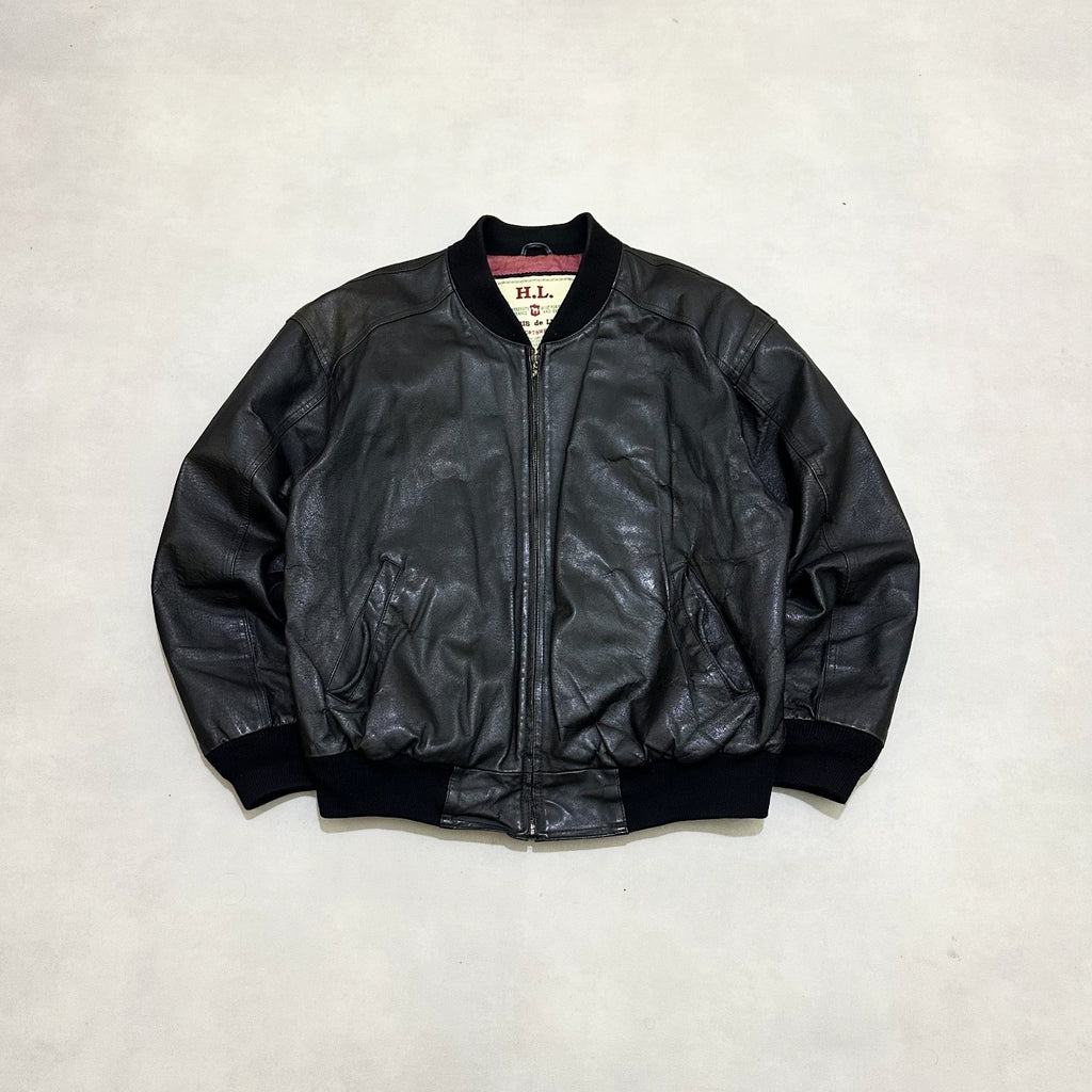 VTG LEATHER BOMBER JACKET