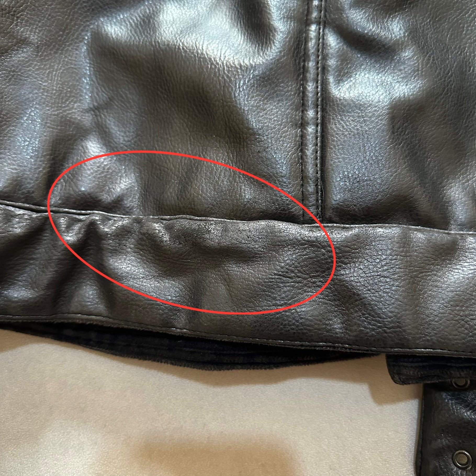 Vtg Belstaff leather Sherpa jacket