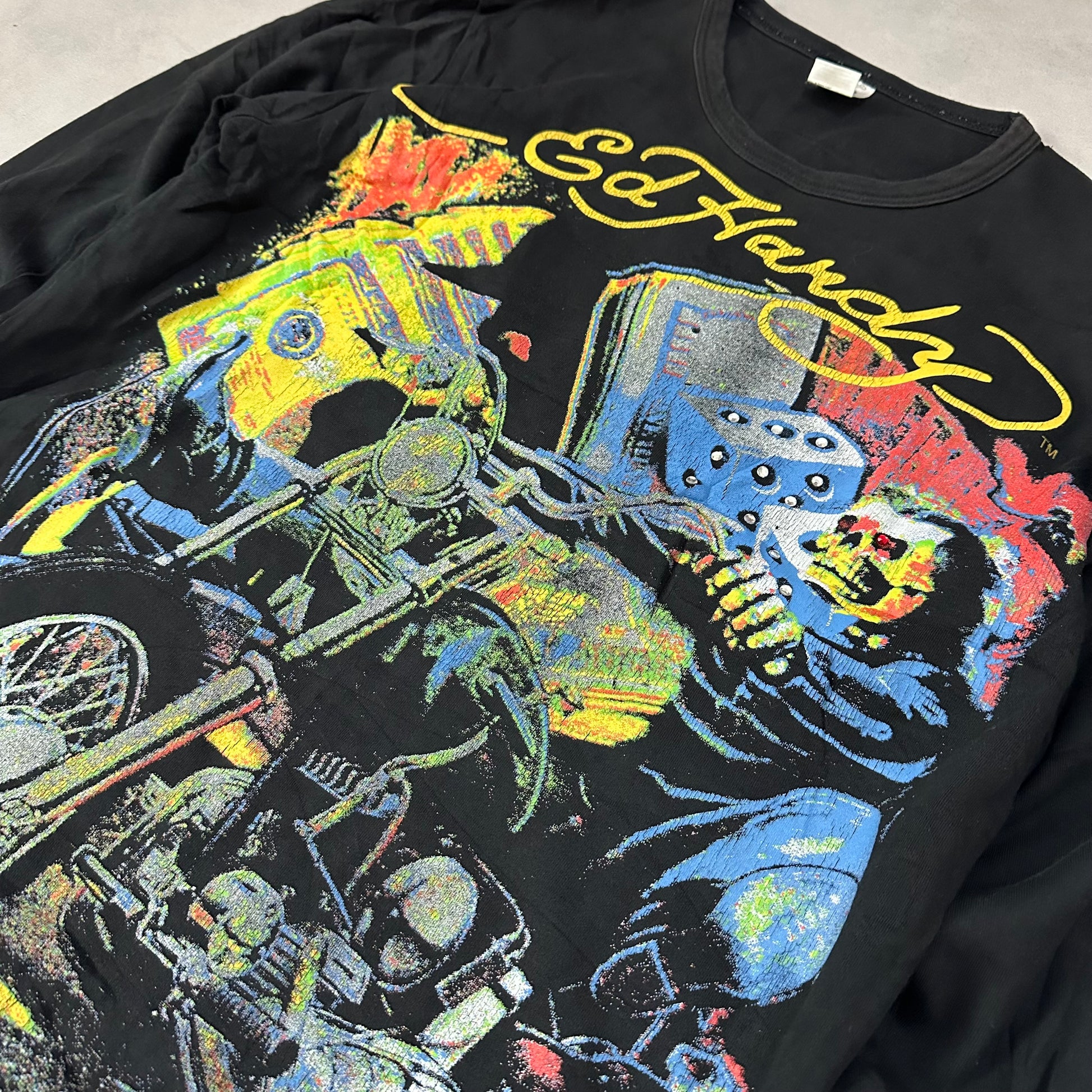 Vtg ed hardy ghost rider long sleeve shirt