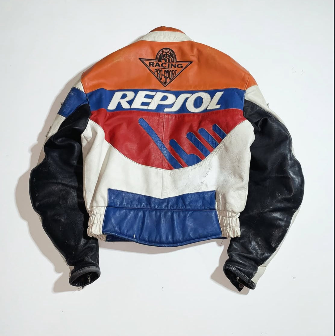 VTG REPSOL LEATHER RACING JACKET