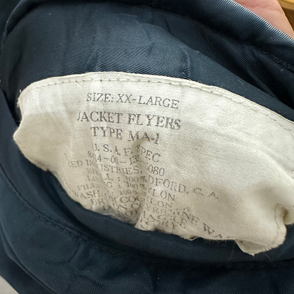 Vtg bomber jacket MA-1 f16 patches