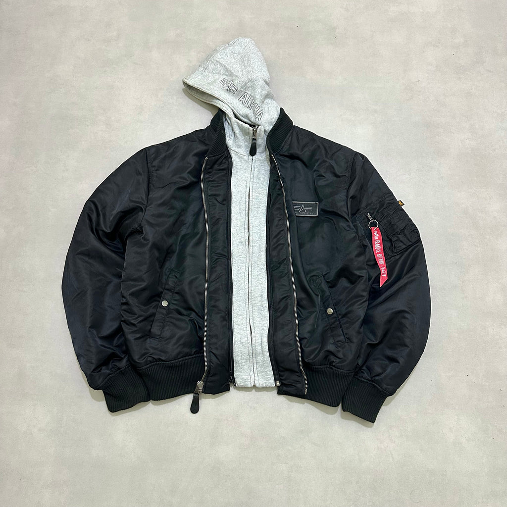 ALPHA INDUSTRIES MA-1 D-Tec Hood Bomber Jacket