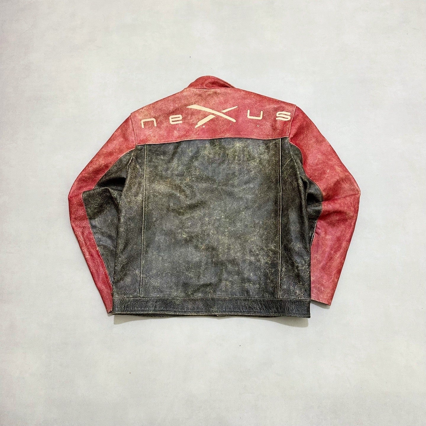 Vtg RACING LEATHER JACKET SIZE :M