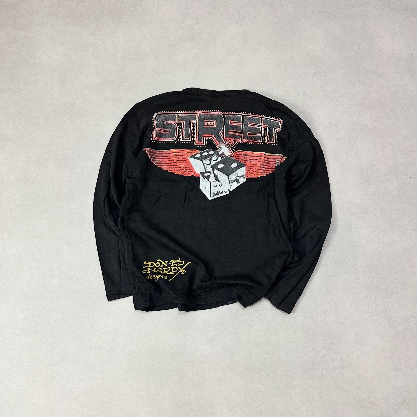 Vtg ed hardy ghost rider long sleeve shirt