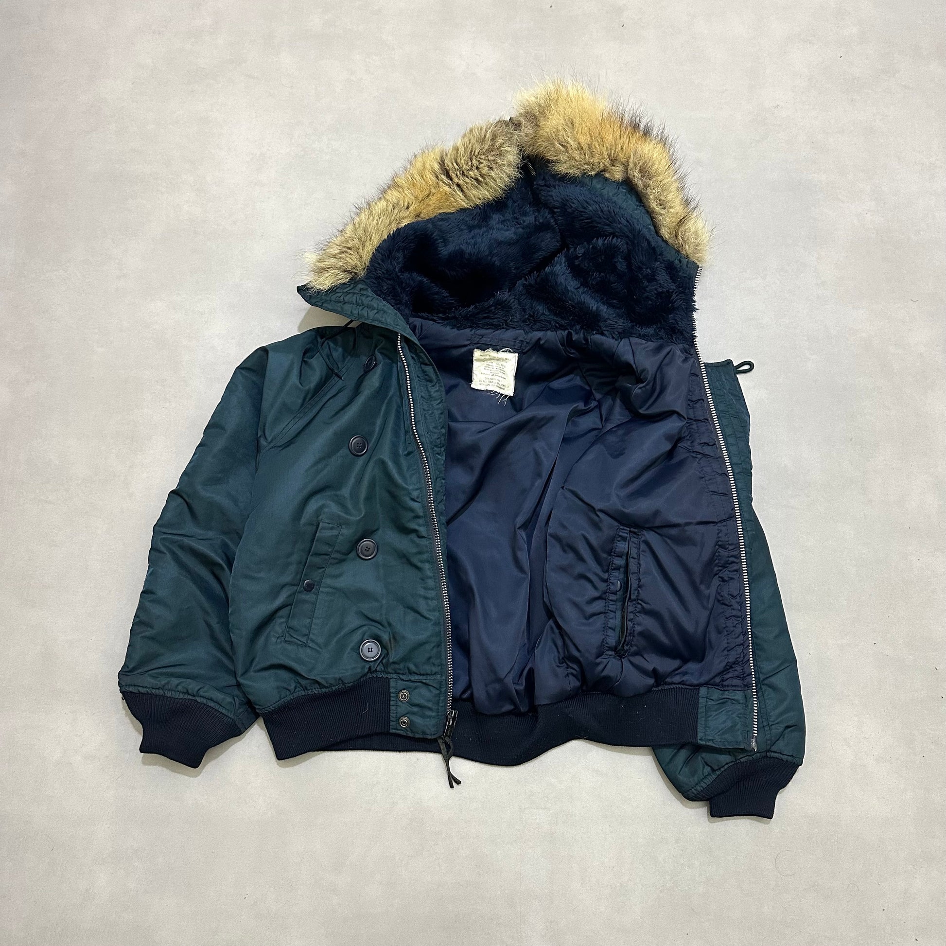 Original USAF N-2B Flying Jacket – 1960s/70s Military Issue – Real Fur Hood