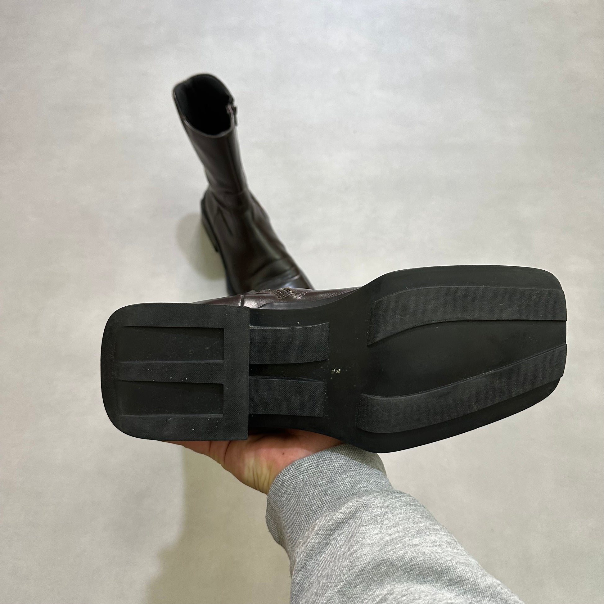 Vtg prada square toe high boots