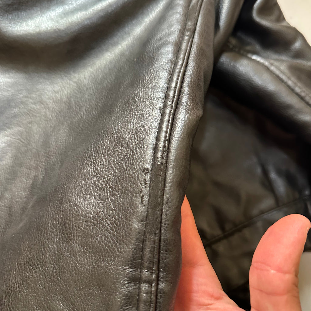 Vtg Belstaff leather Sherpa jacket