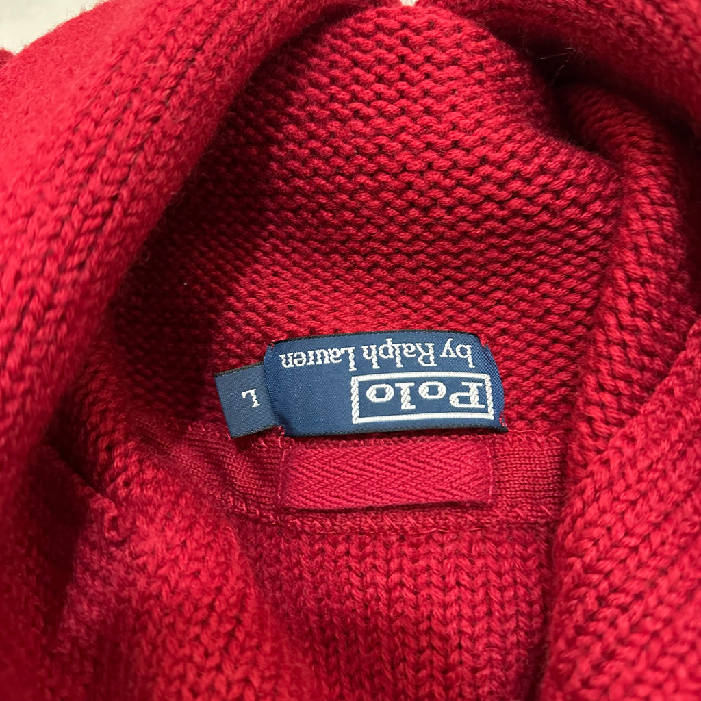 Polo Ralph Lauren Cardigan Sweater Letterman Varsity Wool