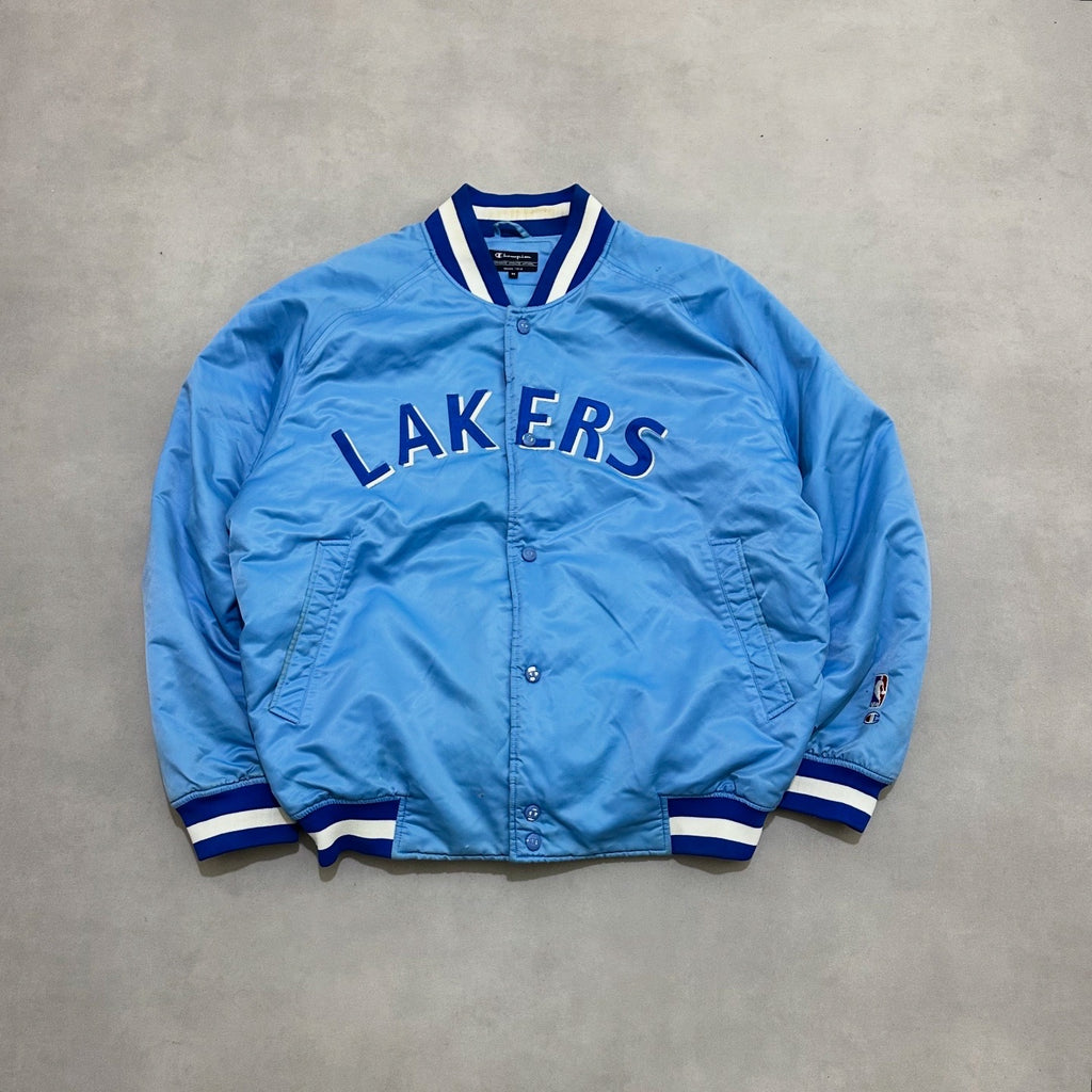 VTG 90s CHAMPION LOS ANGELES LAKERS SATIN JACKET