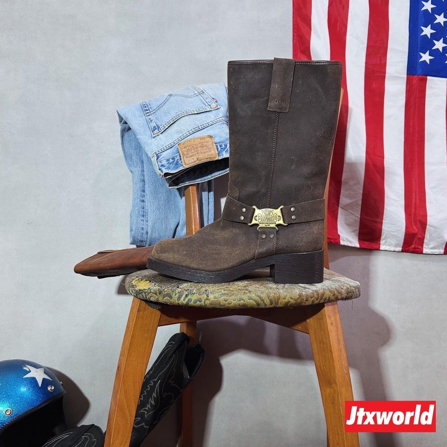 VTG BIKER BOOTS BUFFALO WESTERN BOOTS