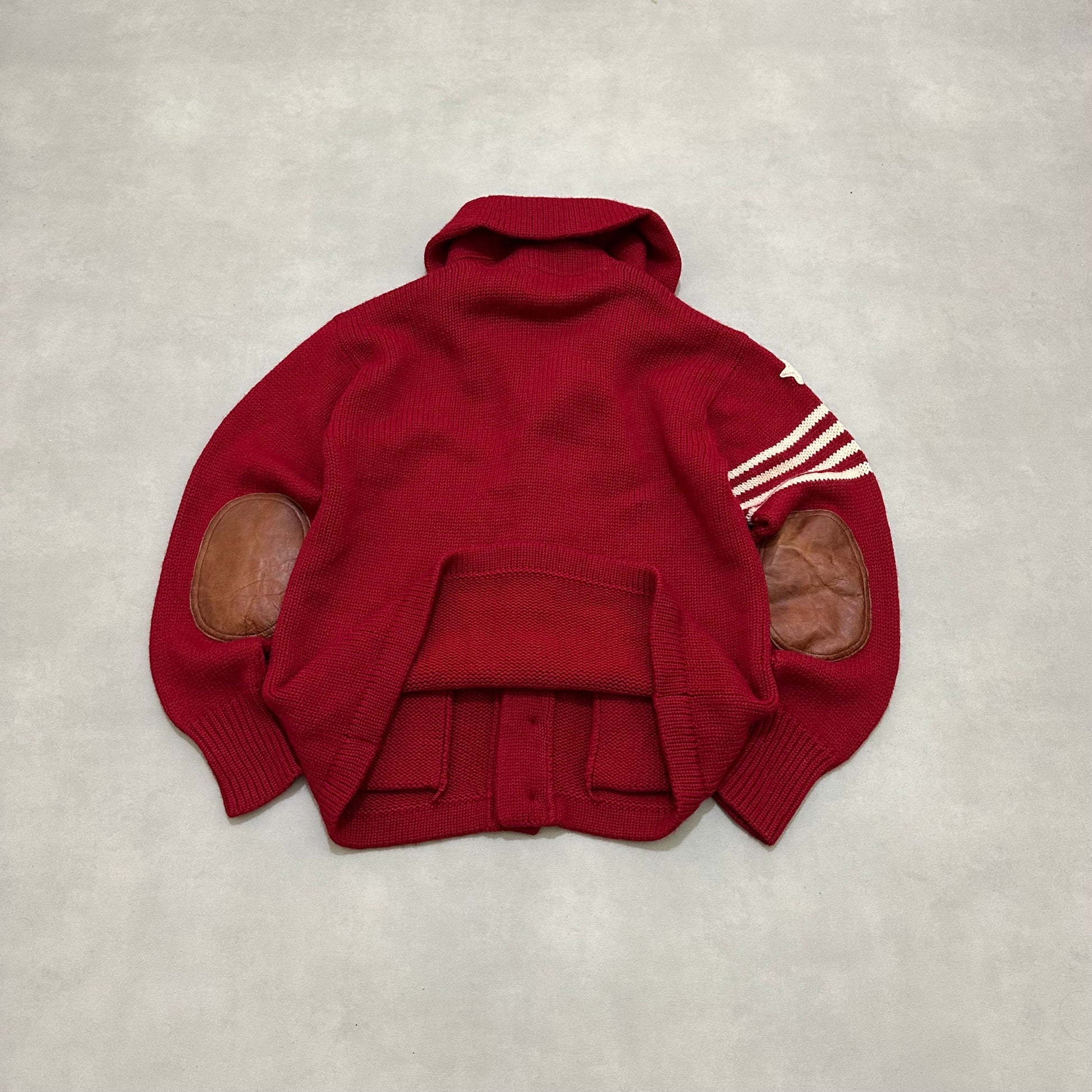 Polo Ralph Lauren Cardigan Sweater Letterman Varsity Wool