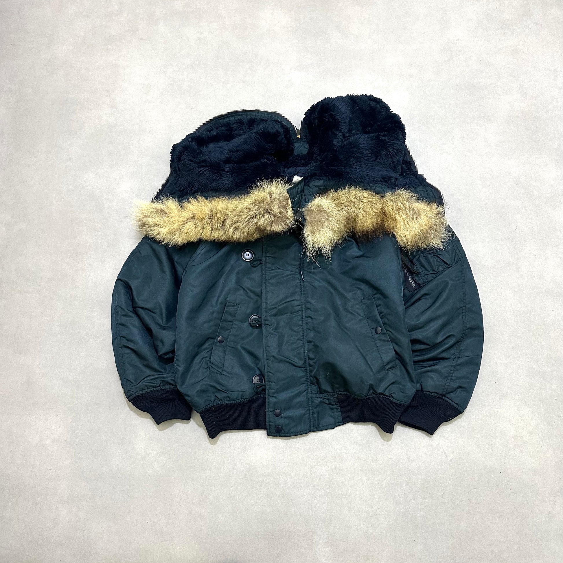 Original USAF N-2B Flying Jacket – 1960s/70s Military Issue – Real Fur Hood