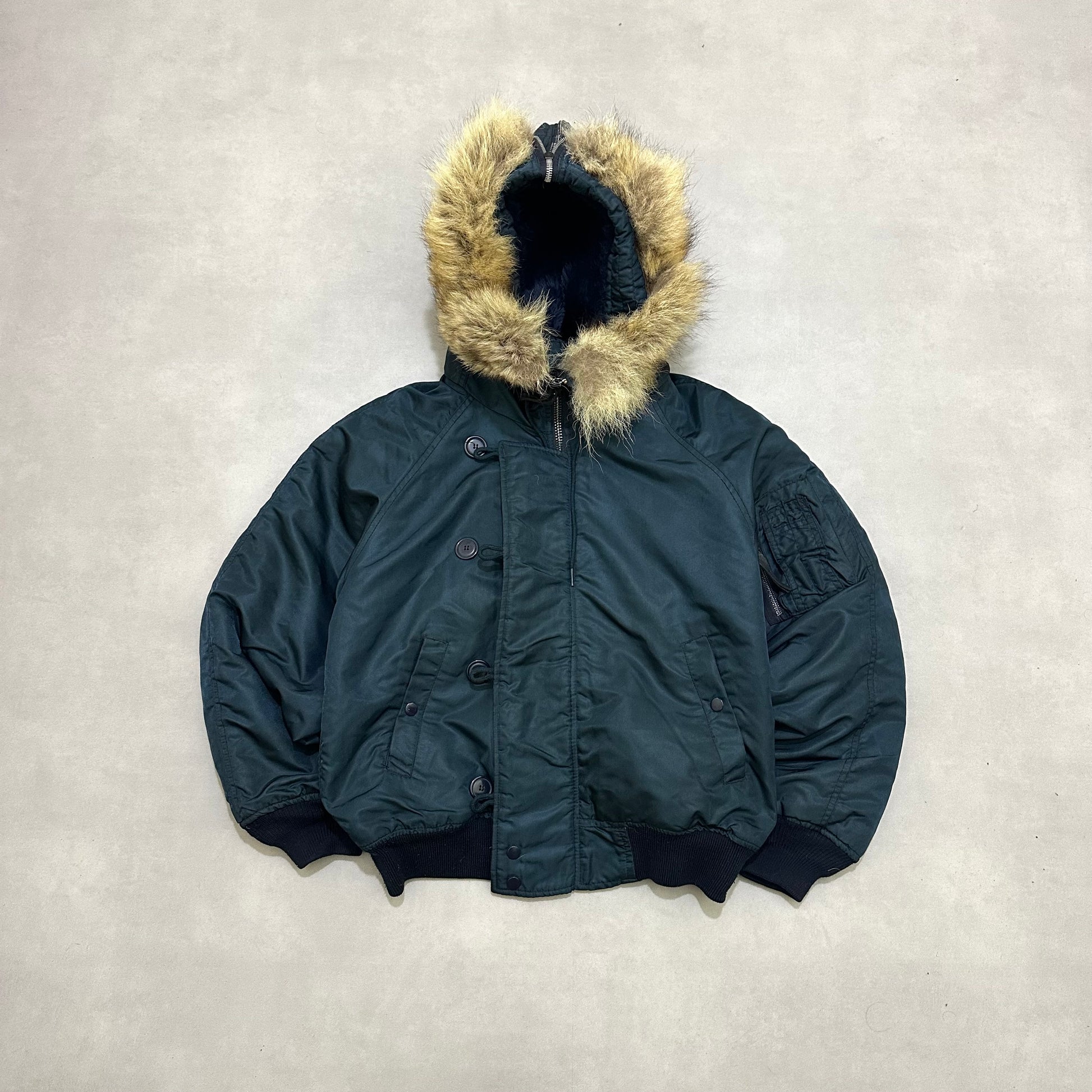 Original USAF N-2B Flying Jacket – 1960s/70s Military Issue – Real Fur Hood