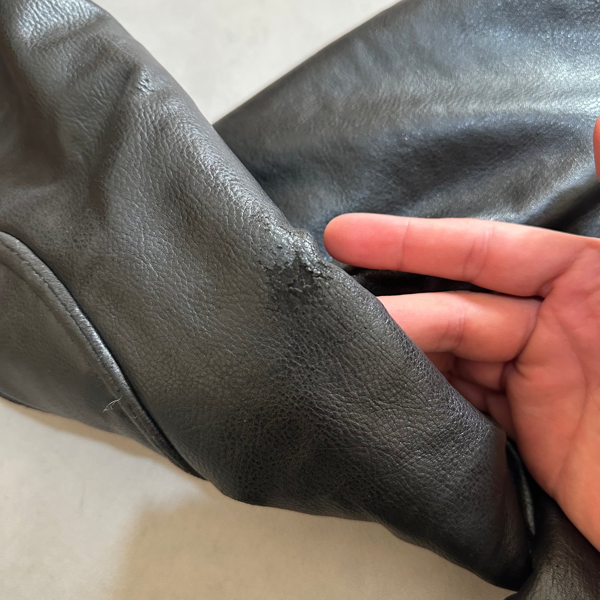 Vtg Belstaff leather Sherpa jacket