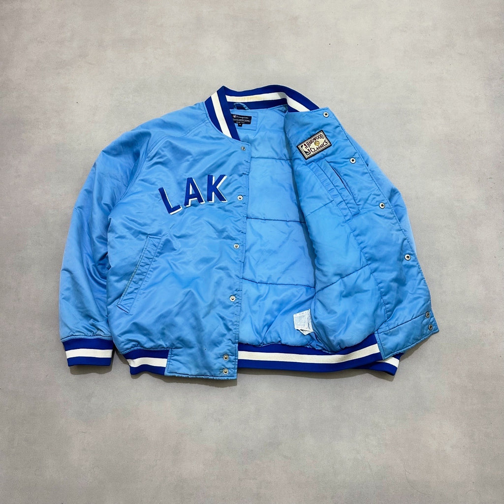VTG 90s CHAMPION LOS ANGELES LAKERS SATIN JACKET