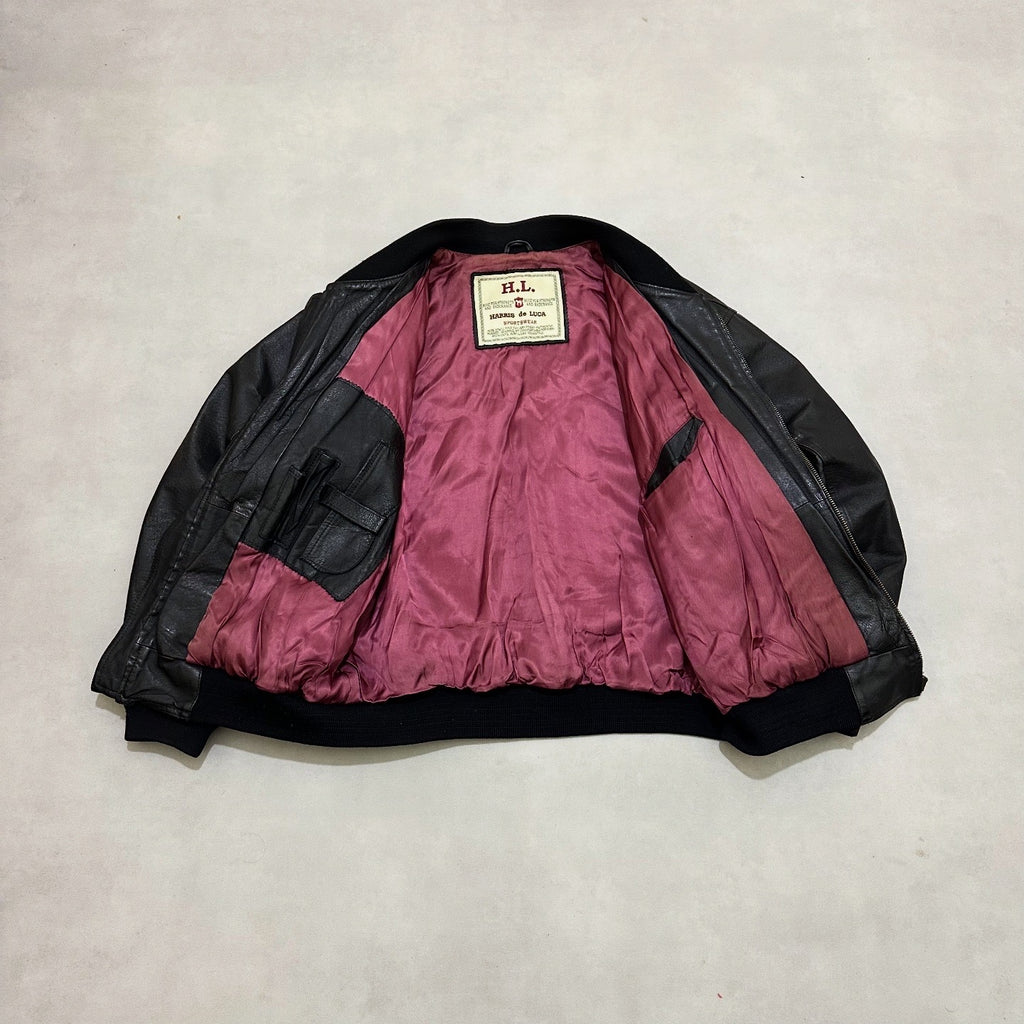 VTG LEATHER BOMBER JACKET