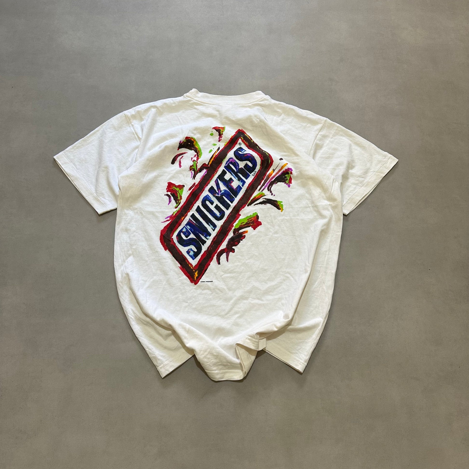 Vtg 90s snickers bar tshirt single stitch
