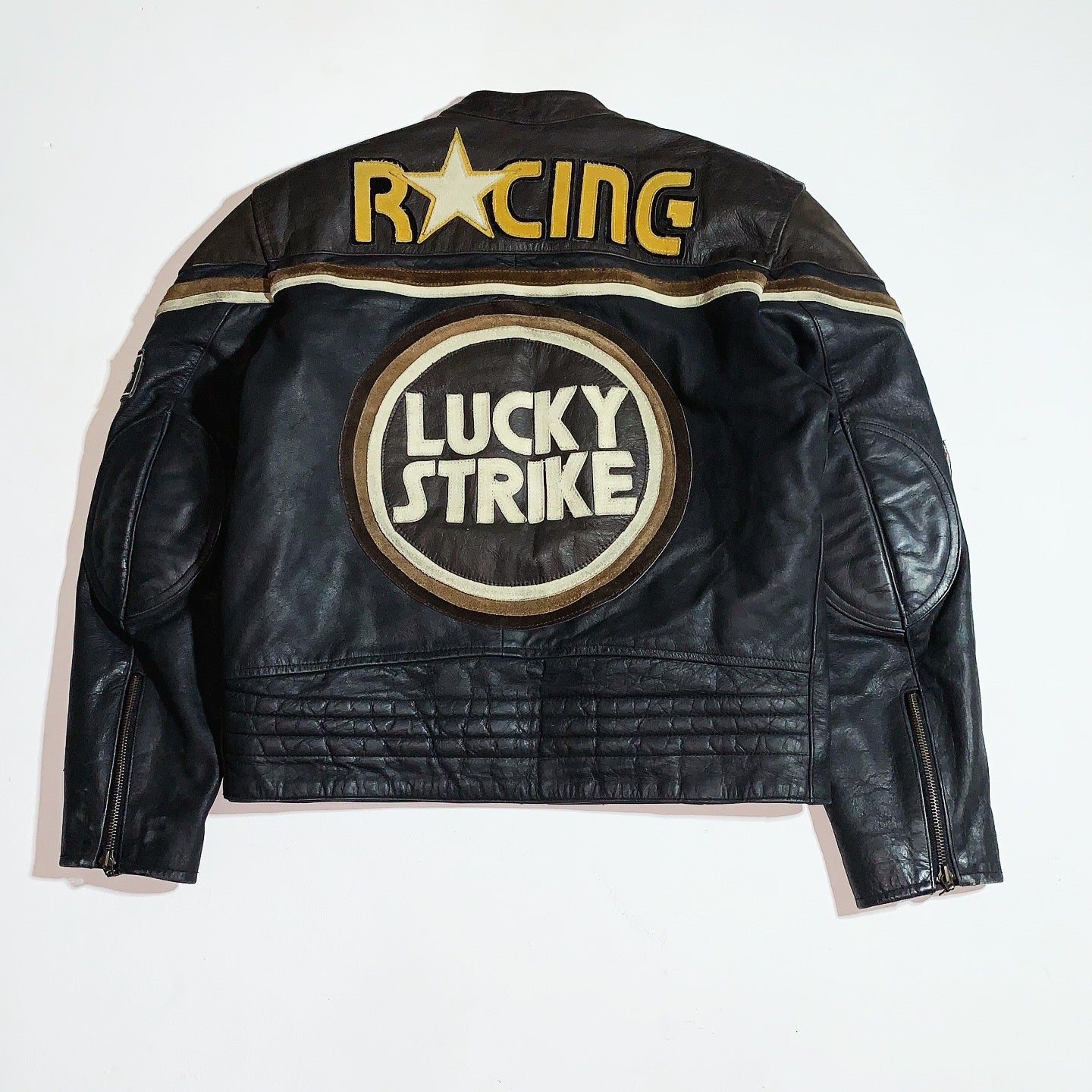 VTG LUCKY STRIKE LEATHER JACKET