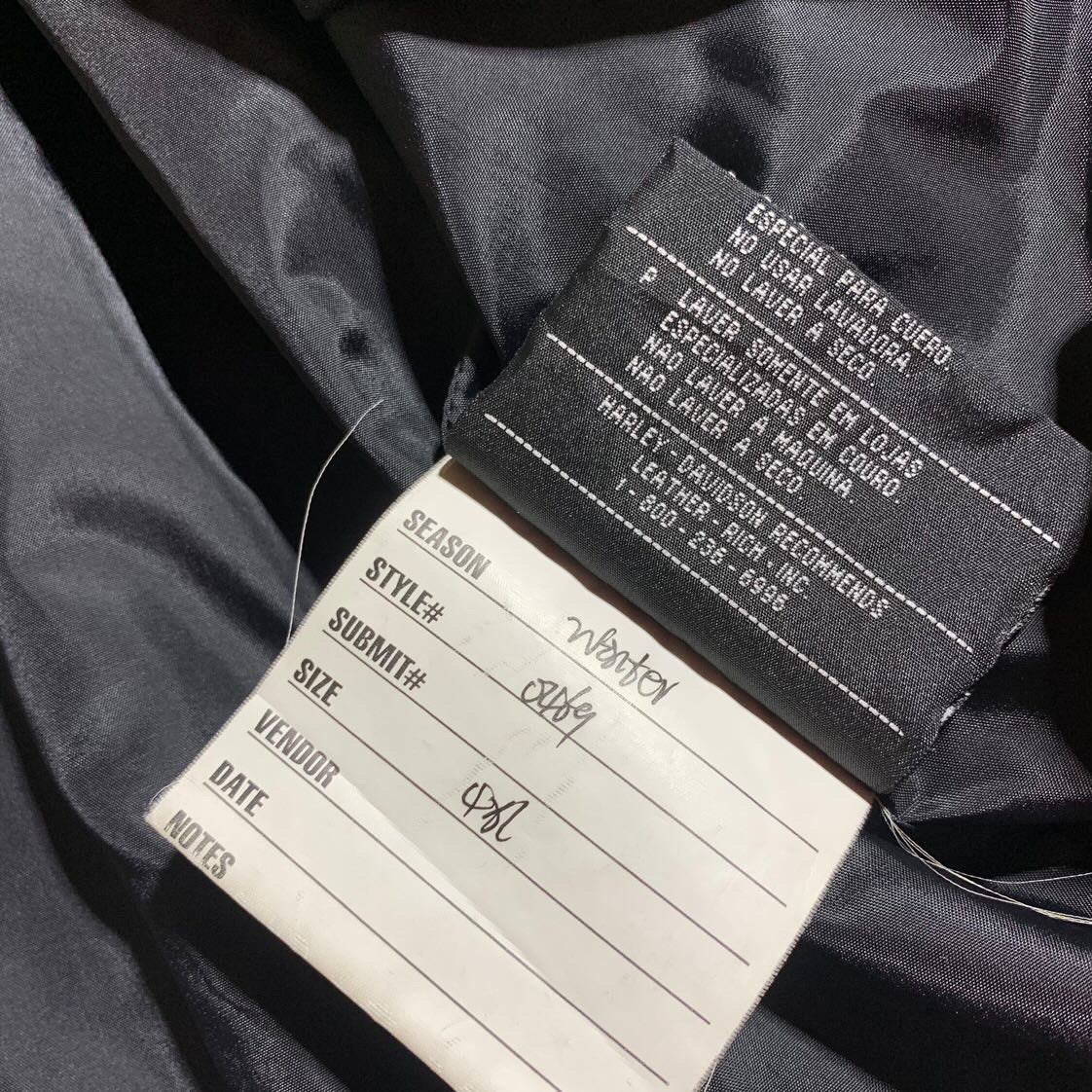 VTG HAEY DAVIDSON LEATHER JACKET FIRE (rare one )