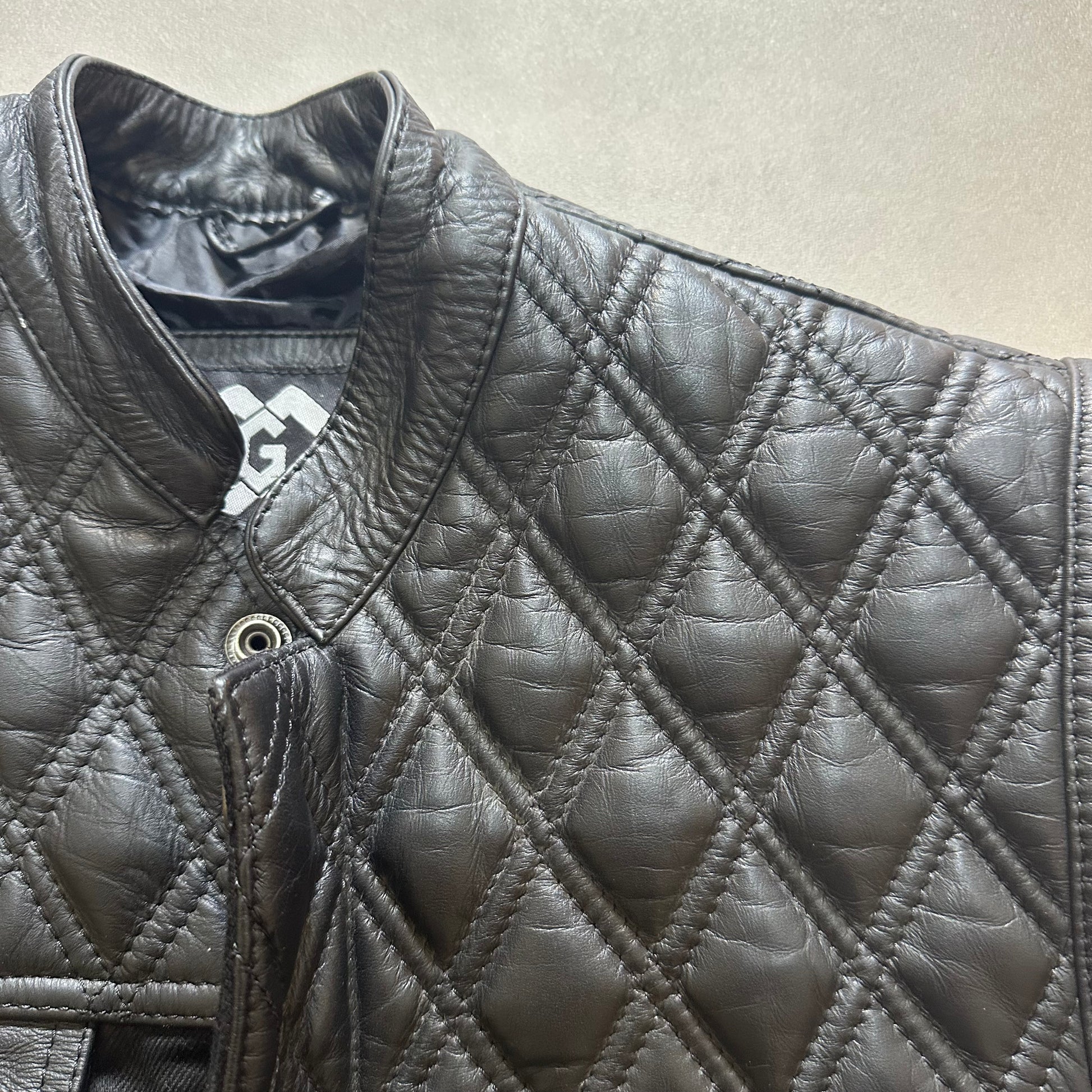 Sons of Anarchy Black Denim & Leather Vest Gilet Waistcoat Diamond