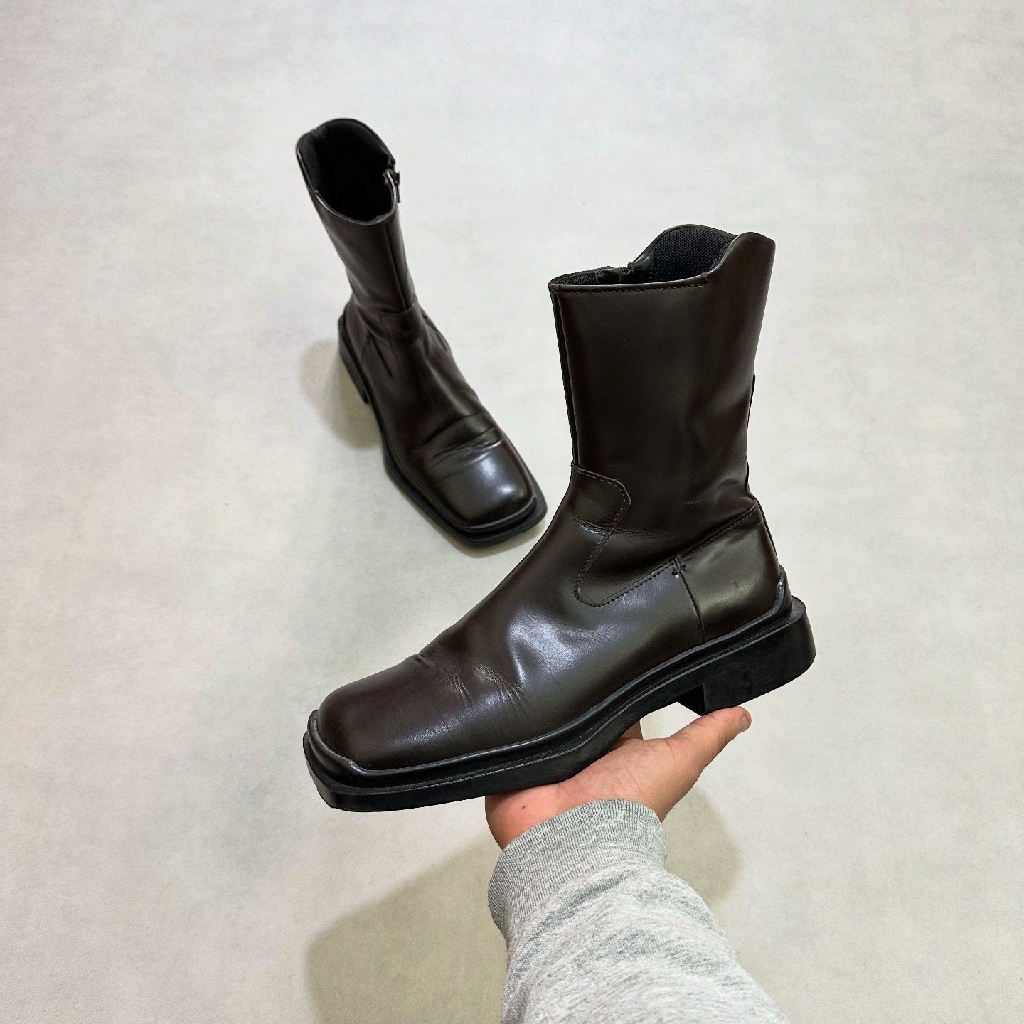 Vtg prada square toe high boots
