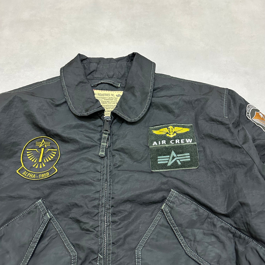 Alpha Industries MA-1 Air Crew Flight Jacket – Patchwork Bomber (Vintage Style)