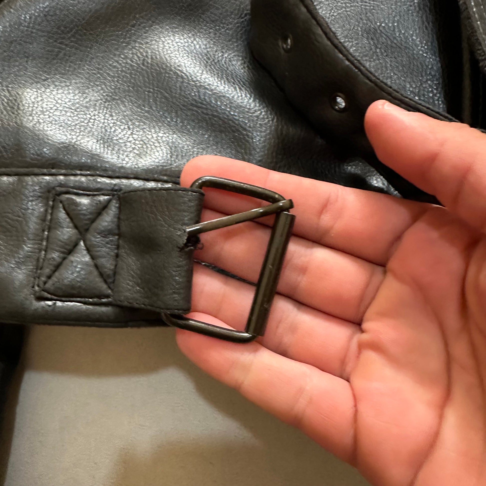 Vtg Belstaff leather Sherpa jacket