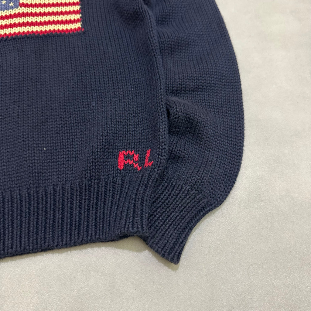 POLO RALPH LAUREN KIDS AMERICAN FLAG jumper hunter navy 6years