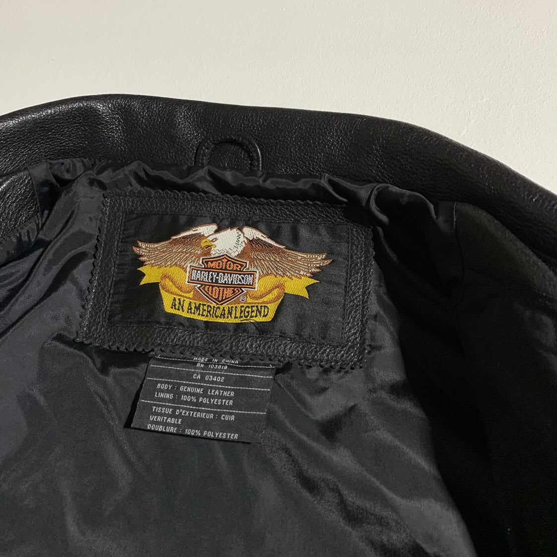 VTG HAEY DAVIDSON LEATHER JACKET FIRE (rare one )