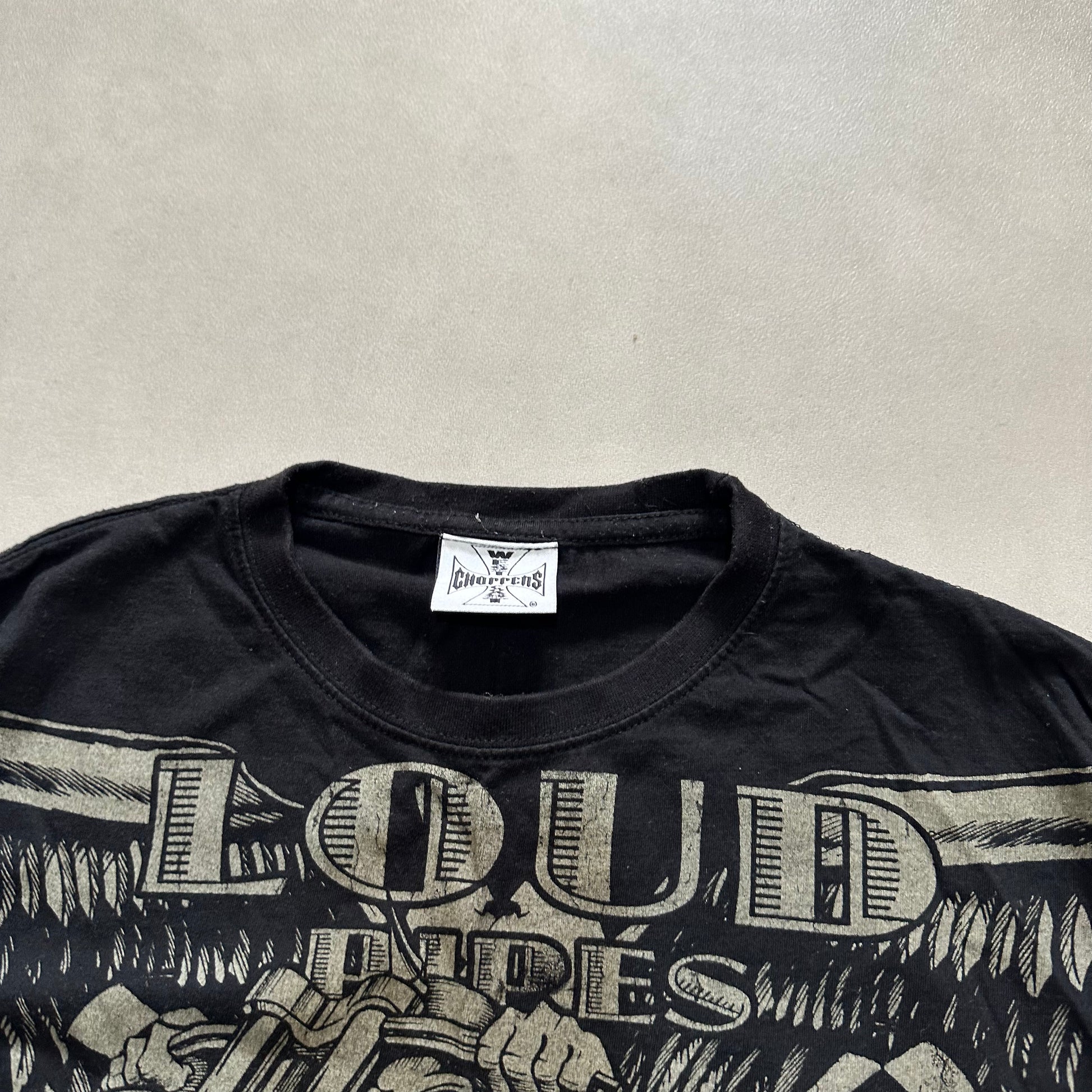 VINTAGE WEST COAST CHOPPERS LOUD PIPES SAVE LIVES Y2K TEE